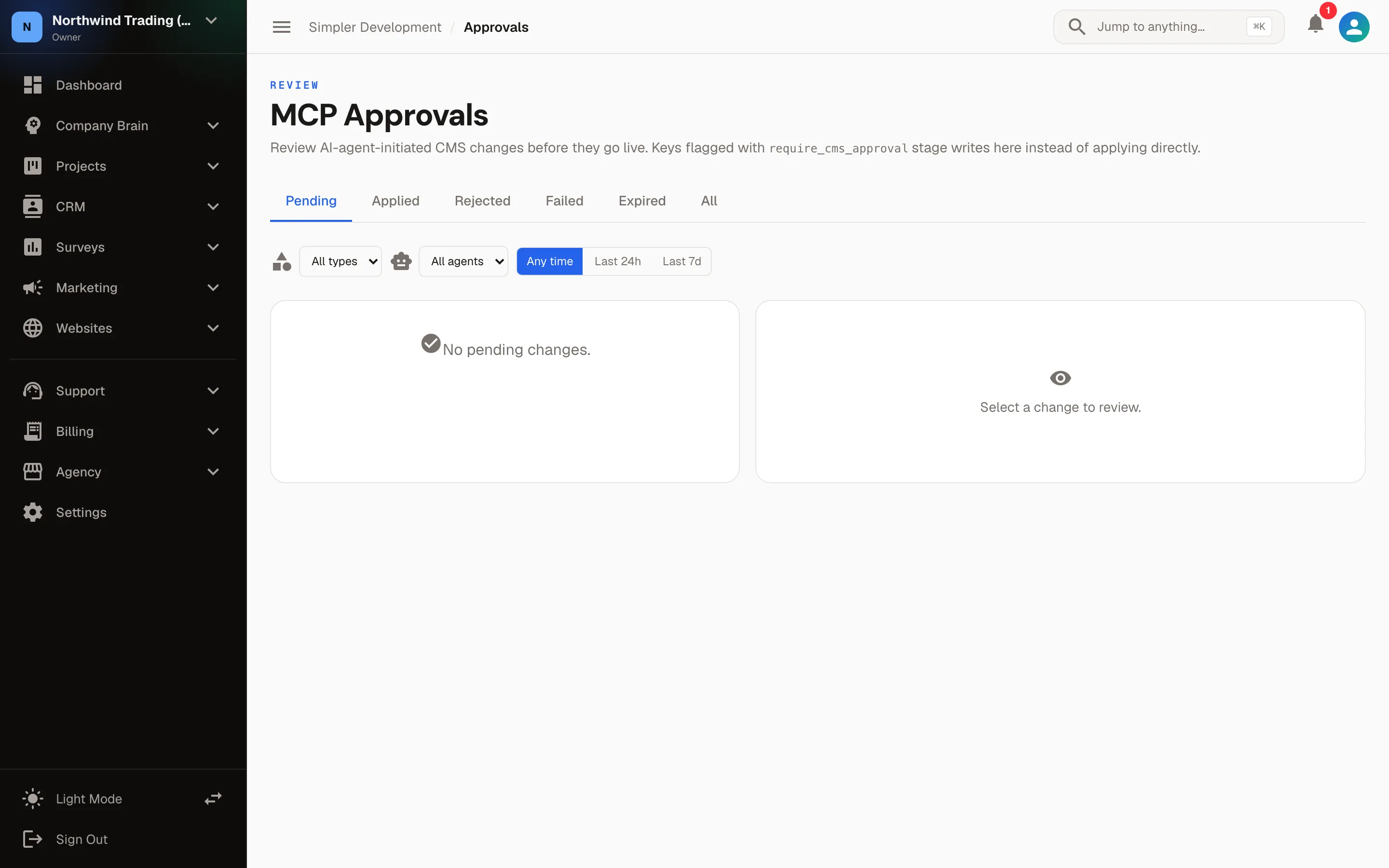 AI Connect — Bring Your Own AI — Approvals