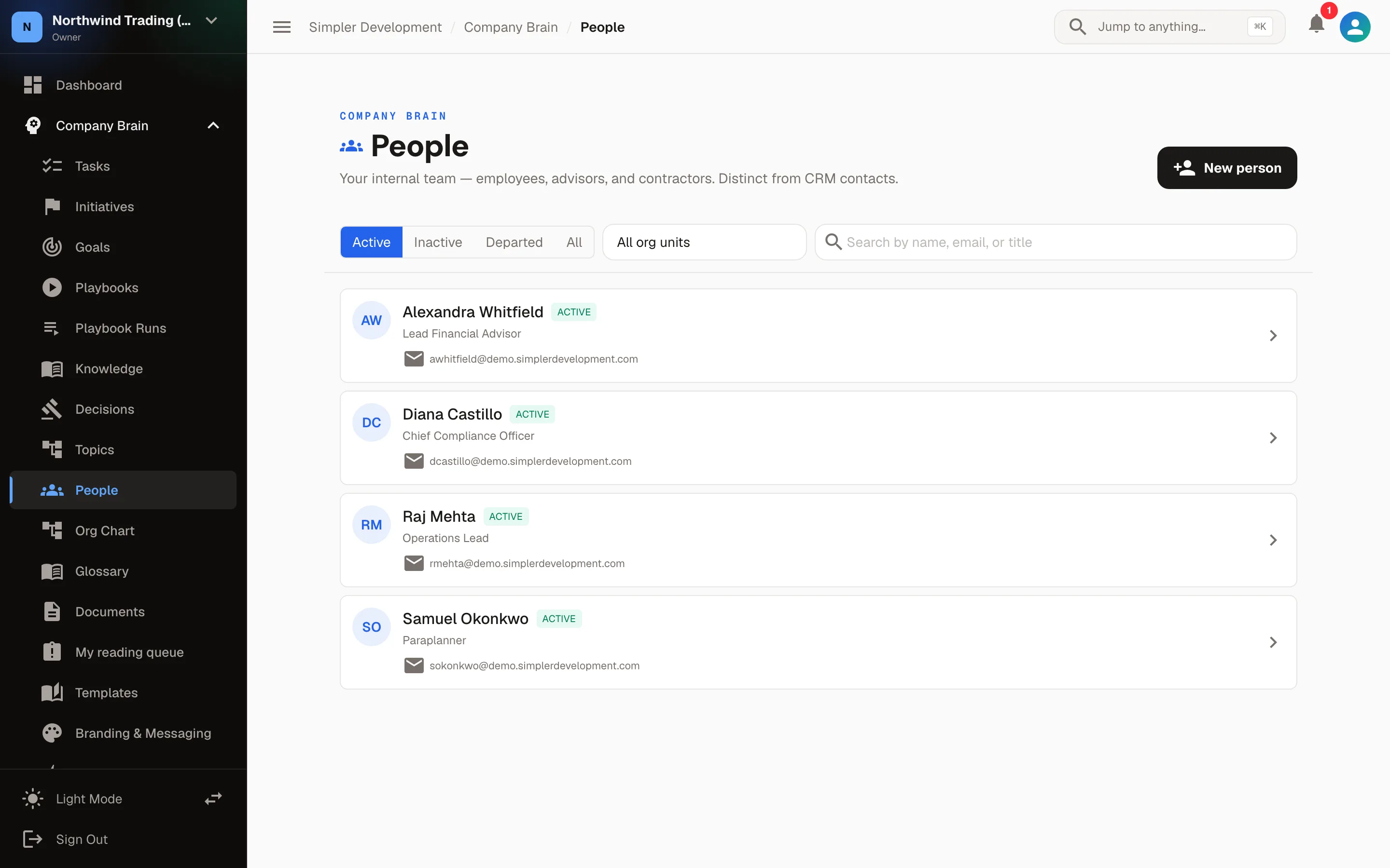 Company Brain — Your AI Knowledge Base — People